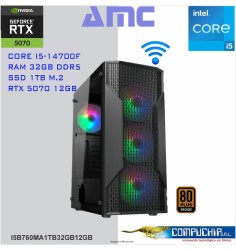 PC INTEL CORE I5-14400F 2.5/4.7 GHZ, 32GB DDR5, 1TB SSD, RTX 5070 12GB
