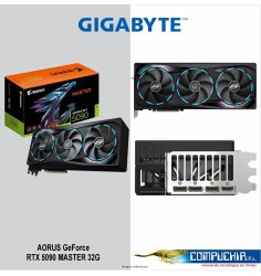 Tarjeta de video GIGABYTE AORUS GeForce RTX 5090 MASTER 32G, 32 GB GDDR7, PCIe Gen 5.0