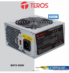 FUENTE DE ALIMENTACIÓN TEROS MATX600W, 600W, MATX, 115V / 230V.