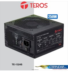 Fuente de alimentación TEROS TE-1324S, Formato ATX, 250W, 115V / 230V