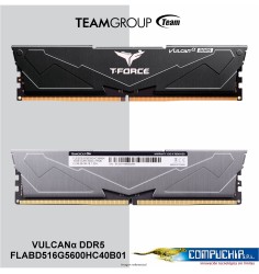 Memoria TEAMGROUP VULCANa DDR5, 16GB (1x16GB) DDR5-5600MHz PC5-44800, CL40, 1.2V