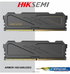 Memoria HIKSEMI ARMOR 8GB DDR4-3200MHz PC4-25600, CL18, 1.35V, UDIMM, Negro
