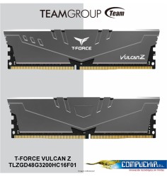 Memoria TG T-Force VULCAN Z 8GB DDR4-3200 MHz, CL16, 1.35V