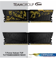 Memoria TG T-Force Vulcan TUF, 8GB DDR4-3200 MHz, CL16, 1.35V