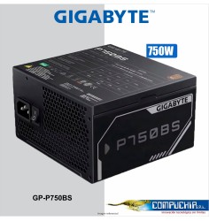 Fuente de alimentación Gigabyte P750BS, 750W, ATX, 80 Plus Bronze, 100V ~ 240VAC.