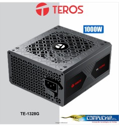 Fuente de Alimentación Gamer Teros TE-1328G, Formato ATX, 1000W 80 Plus Gold 155-240V