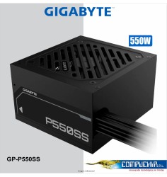 Fuente de alimentación Gigabyte P550SS, 550W, 80 PLUS Silver, Formato ATX.
