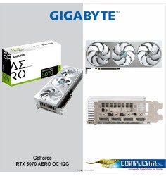 Tarjeta de video GIGABYTE GeForce RTX 5070 AERO OC 12G, 12 GB GDDR7, PCIe Gen 5.0