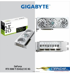 Tarjeta de video GIGABYTE GeForce RTX 5060 Ti AERO OC 8G, 8GB GDDR7, PCIe Gen 5.0