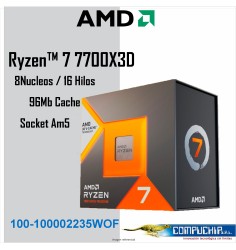 Procesador AMD Ryzen 7 7700X3D 4.00 / 4.50 GHz, 96MB L3 Cache, 8-Cores, 5nm, TDP: 120W