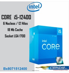 Procesador Intel Core i5-12400, 2.50/4.40GHz 18MB SmartCaché, LGA1700, 117W, Intel 7(10nm)