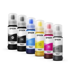 BOTELLA DE TINTA FOTOGRAFICA EPSON T555,PARA ECOTANK L8160, L8180 MULTICOLOR.