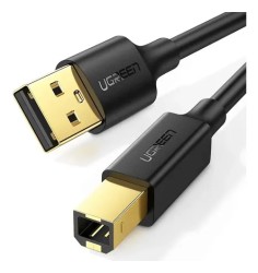 UGREEN CABLE PARA IMPRESIÓN USB 2.0 AM A BM - 2 MTS - NEGRO