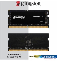 Memoria SO-DIMM Kingston Fury Impact 16GB DDR5-5600MT/s, PC5-44800, CL40, 1.1V, 262-pin