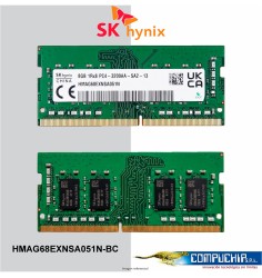 Memoria SODIMM SK Hynix 8GB DDR4 3200MT/s, PC4-25600, CL22, 1.2V, 260-pin