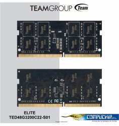 Memoria SODIMM TeamGroup Elite 8GB DDR4 3200MT/s, PC4-25600, CL22, 1.2V, 260-pin