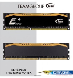 Memoria TeamGroup Elite Plus 4GB DDR3 1600 MT/s, PC3-12800, CL11, 1.5V, 240-pin