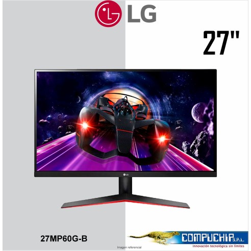 Monitor Plano LG 27MP60G, 27", FHD IPS, 75Hz, 5ms, HDMI, DP, VGA