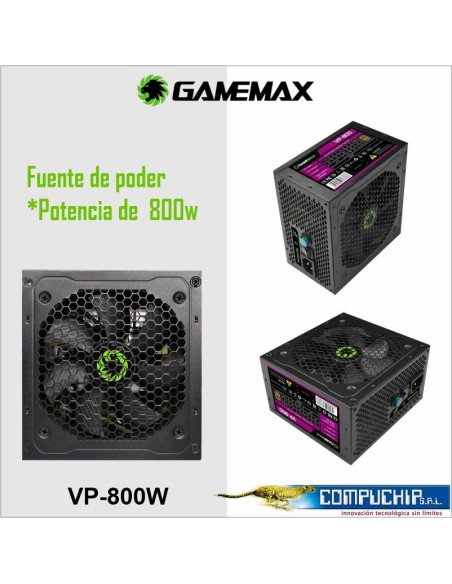 FUENTE DE PODER GAMEMAX VP-800W 80 PLUS