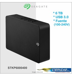 Disco duro externo Seagate Expansion Desktop - STKP6000400, 6TB, USB 3.0.