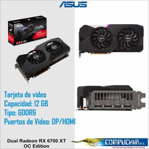 Tarjeta de video ASUS Dual Radeon RX 6700 XT OC Edition, 12GB GDDR6, PCI Express 4.0