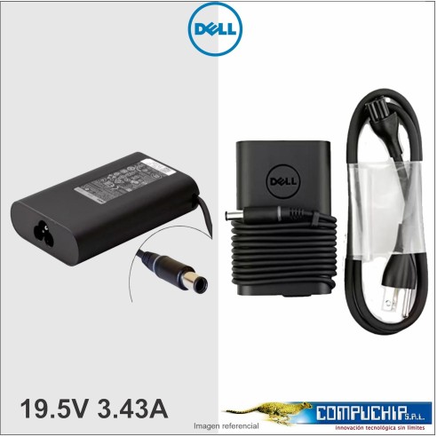 CARGADOR DELL, 19.5V 3.43A ORIGINAL 65W.