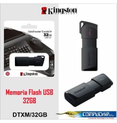 Memoria Flash USB Kingston DataTraveler Exodia M, 32GB, USB 3.2 Gen 1, Negro