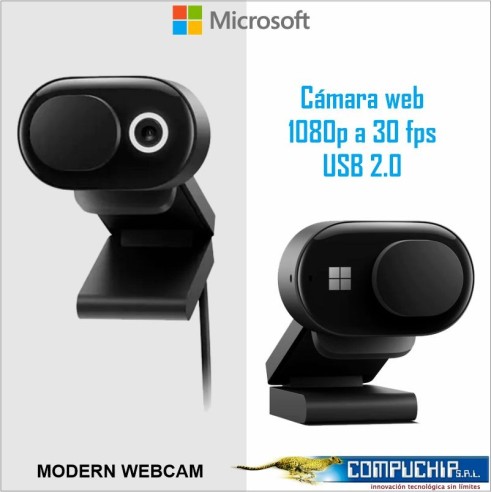 CAMARA DE VIDEOCONFERENCIA MICROSOFT MODERM WEBCAM, FHD 1080P, CMOS SENSOR, MICROFONO, USB