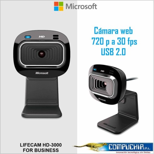 Camara de Videoconferencia Microsoft LifeCam HD-3000 for Business, HD 720p, CMOS Sensor