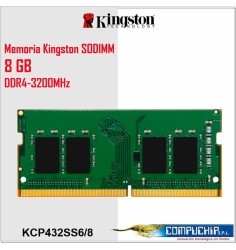 Memoria SODIMM Kingston 8GB DDR4 3200MT/s, PC4-25600, CL22, 1.2V, 260-pin
