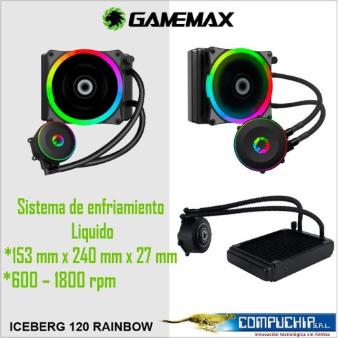 SISTEMA DE ENFRIAMIENTO GAMEMAX 120 RAINBOW