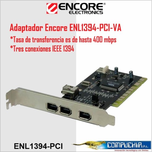 Placa Pci Firewire Ieee1394 C/c 3+1 Encore Enl1394-pci-va